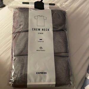 NWT Mens Express size large crew neck gray t-shirts